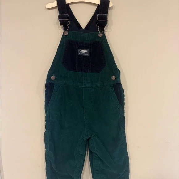 OshKosh B'gosh Green and Black Overalls for Kids - Picture 4 of 5